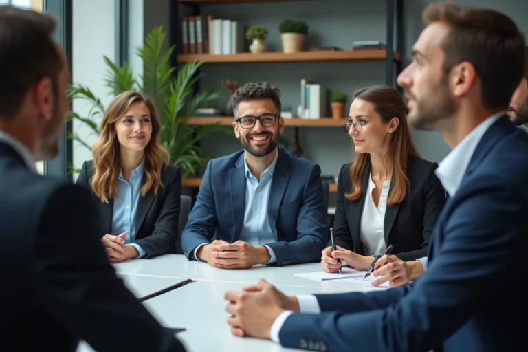 Groupe de professionnels lors d'un atelier de formation